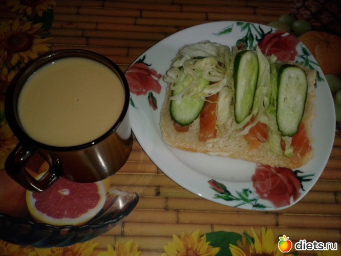 буреброд с рыбкой и овощами, альбом: Мои завтраки