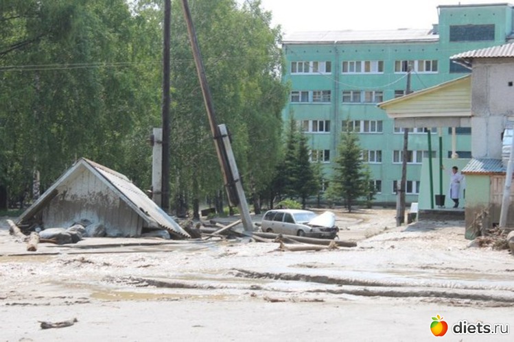 2 фото: Наводнение в Тункинской долине (курорт Аршан)