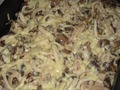 Запеканка из кальмаров с грибами Калорийность на 100г - 147ккал