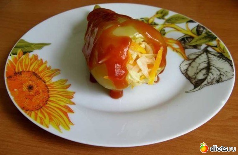 Перец, фаршированный овощами. 30ккал на 100г., альбом: рецепты диетические