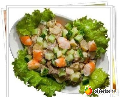 Оливье диетичный 120 ккал на 100 г