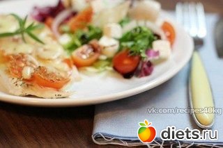 Курица под помидорами и сыром 150 ккал на 100 гр