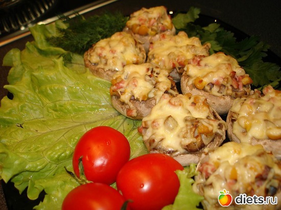 Шампиньоны фаршированные"Необычные", альбом: Мои вкусняшки