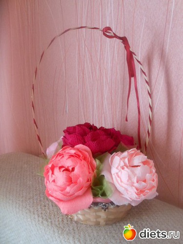 пионы как живые, альбом: букеты из гофро бумаги