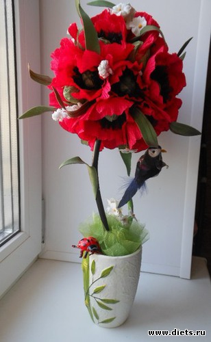 маки))), альбом: букеты из гофро бумаги