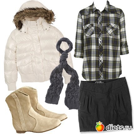 С чем носить пуховик