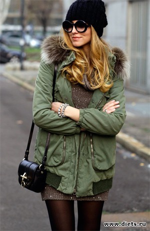 С чем носить пуховик