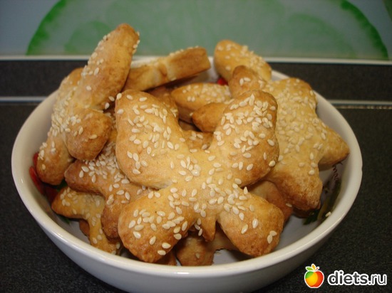 сметанное песочное печенье с кунжутом, альбом: Мои вкусняшки