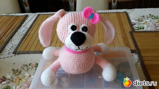 Собачка, альбом: Мое хобби.Вязаные игрушки.