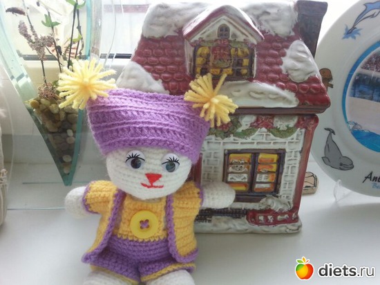 Котик, альбом: Мое хобби.Вязаные игрушки.