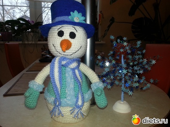 Снеговик, альбом: Мое хобби.Вязаные игрушки.
