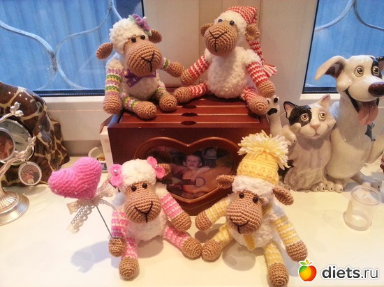 овечки разные, альбом: Мое хобби.Вязаные игрушки.