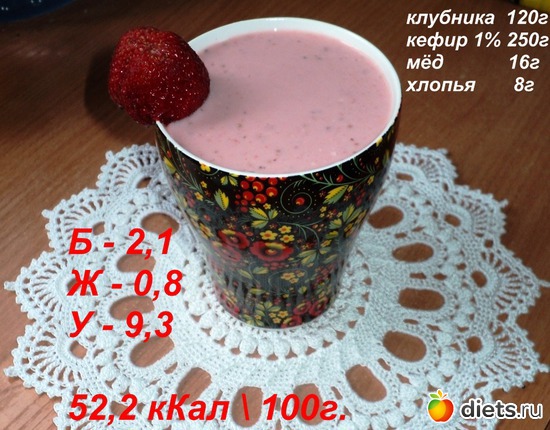 Смузи с клубникой на полдник, альбом: Еда