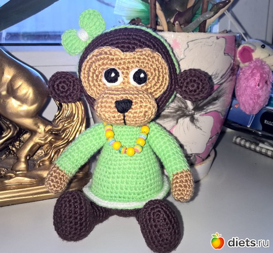 Обезьянка, альбом: Мое хобби.Вязаные игрушки.