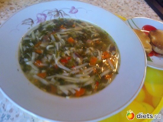 углеводный обед-суп с лапшой и грибами, альбом: вкусняшки 90-дневки
