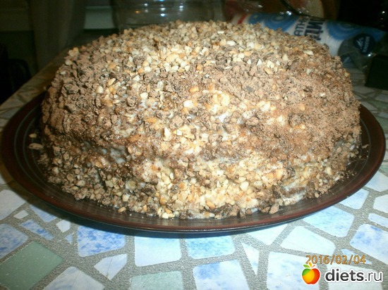 Торт на кефире со сливочным домашним сыром и шоколадно-ореховой стружкой, альбом: Вкусняши:) высоко калорийный альбом.