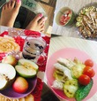 Девочки, уезжаю на раб..фотоотчет меню за первый день :-)