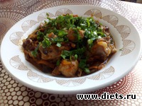 Фасоль с куриной грудкой в томатном соусе/ПП/обед/