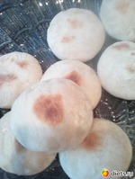 Быстрый хлеб-Батсбуты(хлеб -по вкусу похож на лаваш, чиабатту-печем на сухой сковороде, без масла и сахара)