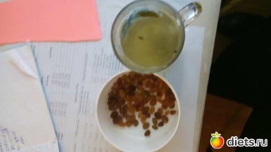 2 завтрак 17.01.17 горсть сухофруктов и имбирный чай, альбом: моя еда