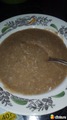 шоколадная овсянка на воде,с кокосовой стружкой