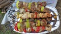 шашлык с овощами