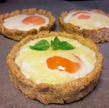 кукурузные гнезда с яйцом и сыром