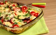 Баклажаны в духовке с помидорами, сыром и грибами.