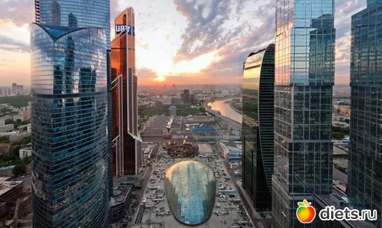 Вид с 58 этажа башни Федерация. Новый мир, альбом: Москва Сити