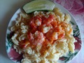 макароны с креветками в сметанном соусе