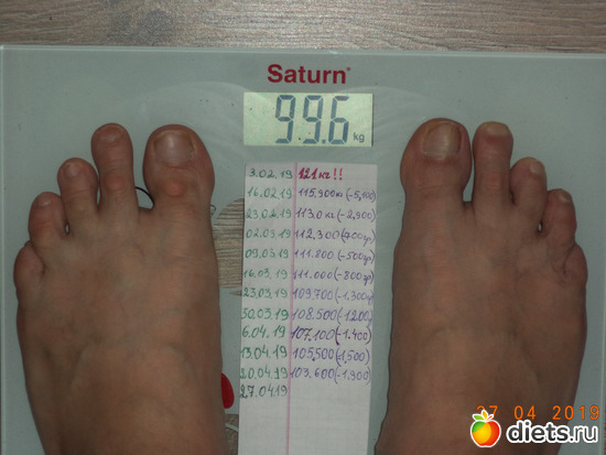 27.04.19 контр.взв -4кг, альбом: худеем! ( отчет -взвешивание)
