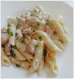 ПАСТА С ГОРБУШЕЙ В ЧЕСНОЧНО-СЛИВОЧНОМ СОУСЕ!