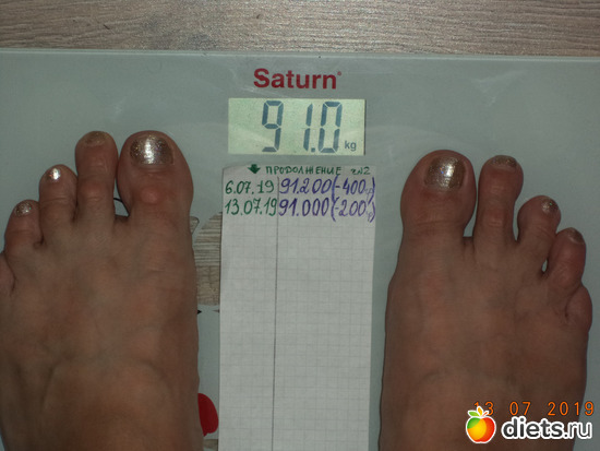 13.07.19 контр.взв.-200гр, альбом: худеем! ( отчет -взвешивание)