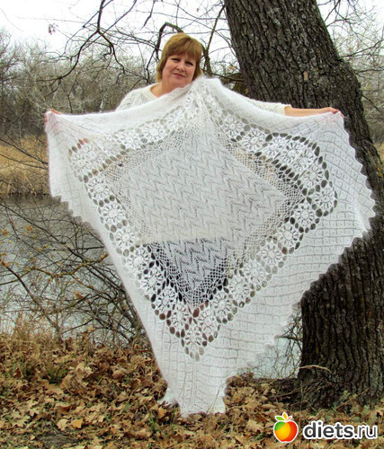 17 фото: пуховые ажурные платки и косынки