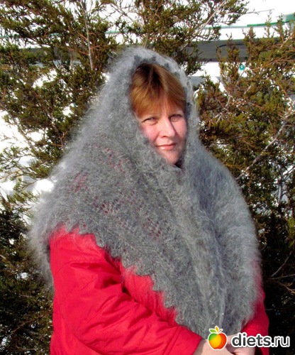 20 фото: пуховые ажурные платки и косынки