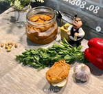 Баклажанно-перечный паштет с орехами.