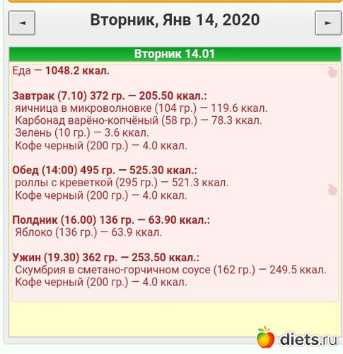 День 8, альбом: дневник питания в фото