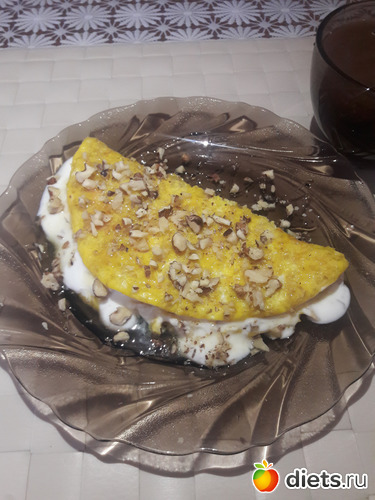 Овсяноблин с йогуртом, медом и орехами, альбом: Подходящее Питание