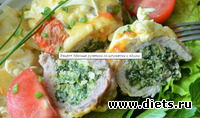 «Мясные рулетики со шпинатом и яйцом»: