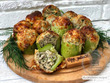 фаршированные бочонки из кабачков