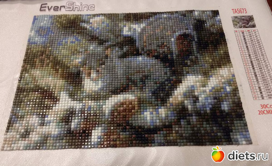 2 фото: Алмазная вышивка