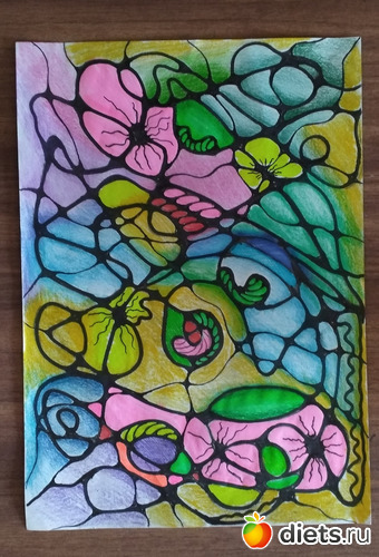 4 фото: Нейрографика(мои пробные работы)