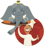 Сезонное блюдо "слонятина с кабачками")))