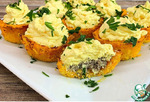 Закусочные морковные корзинки со шпротами