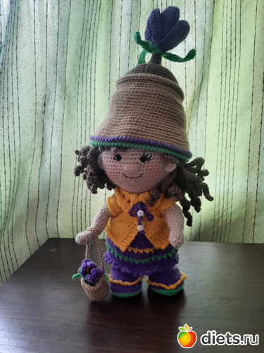 пупс в костюме Крокус, альбом: Куклы по мк Татьяны Соколовой