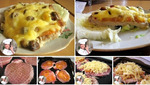 Запеченное мясо по-купечески (с грибами).
