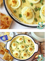 Яйца в сырном соусе