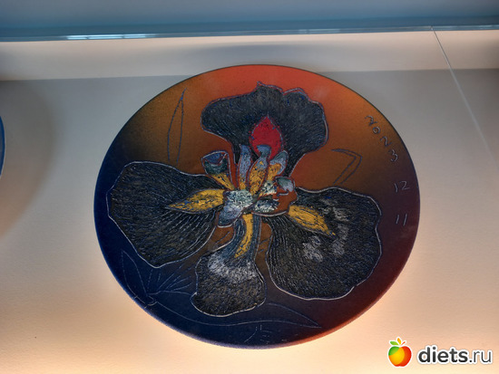 серия "ИРИСЫ " тарелки, альбом: Выставки