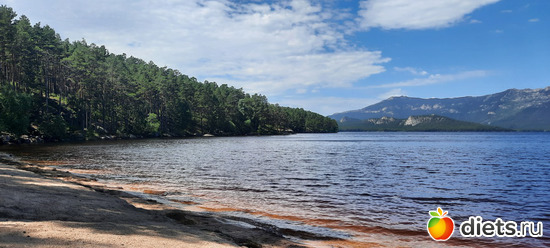 сосны, горы, озеро, пляж=счастье, альбом: Отдых с внучей в Боровом 2024