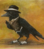 Чёрная, ворона.